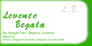 levente begala business card